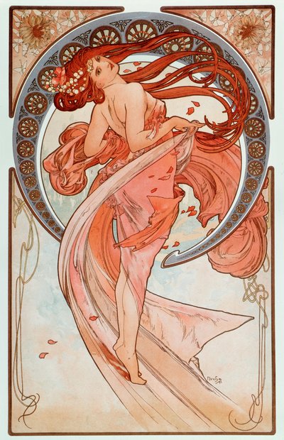 La danza, serie di litografie di Alphonse Mucha, 1898 da Alphonse Mucha